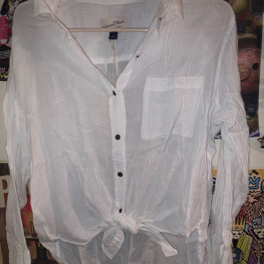 White button down